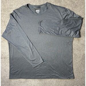 REI Long Sleeve Mens XL Base Layer Shirt Performance Gray Hiking Outdoors